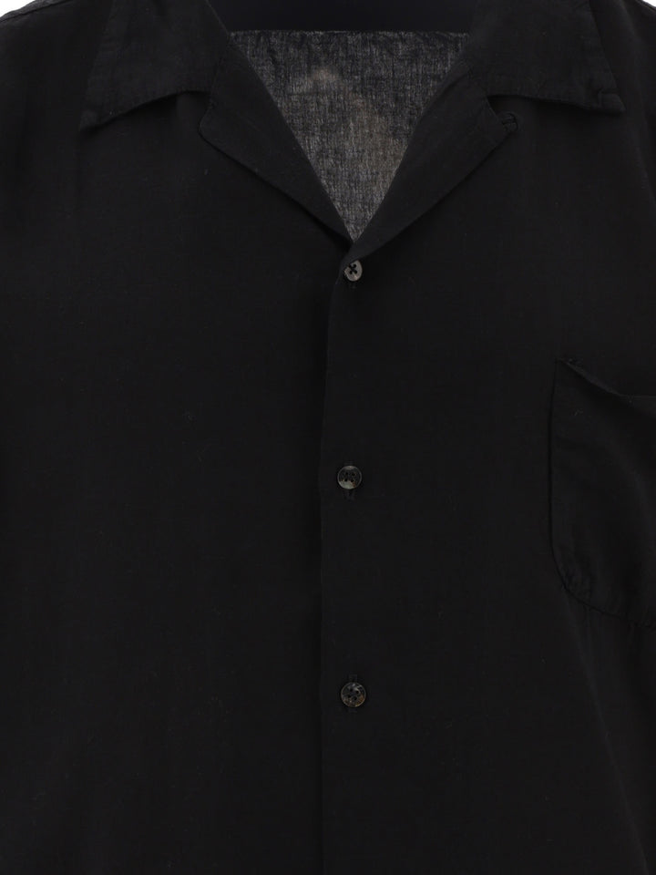 Linen Shirt Shirts Black