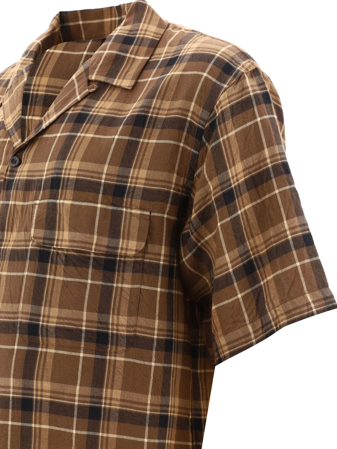 Open Collar Shirt Shirts Brown