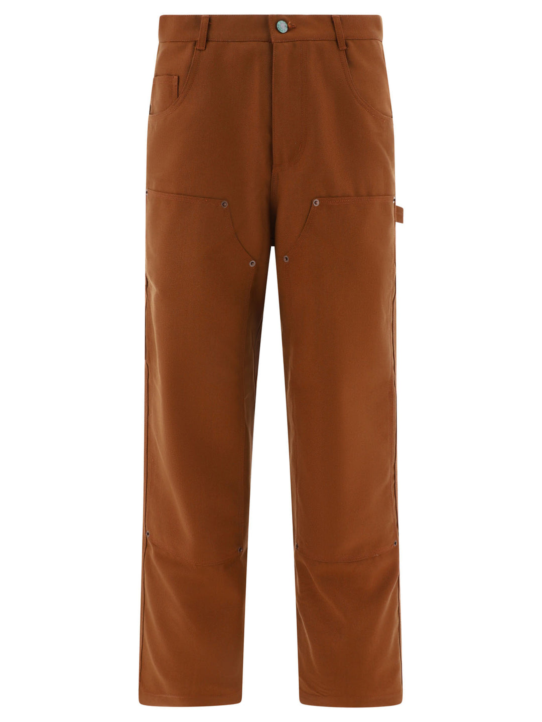 Serge Double Knee Trousers Brown