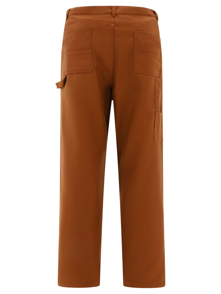 Serge Double Knee Trousers Brown