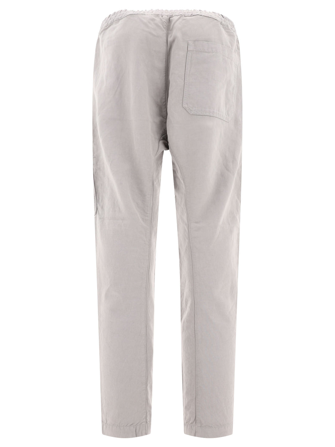 Linen-Blend Cargo Trousers Grey