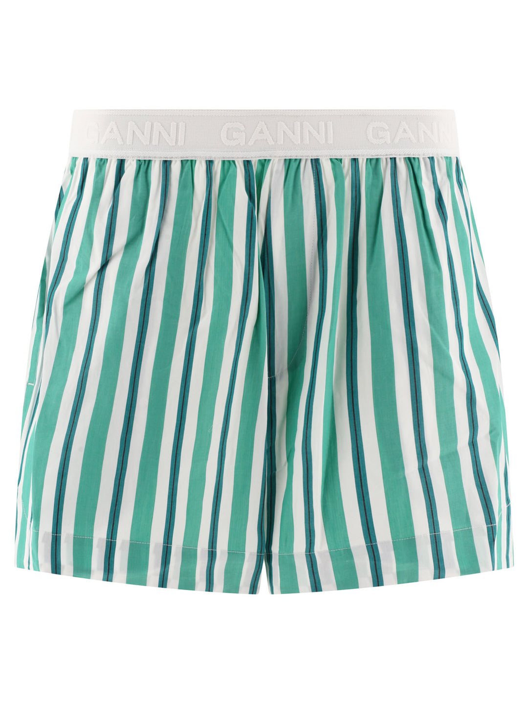 Striped Elasticated S Short Green