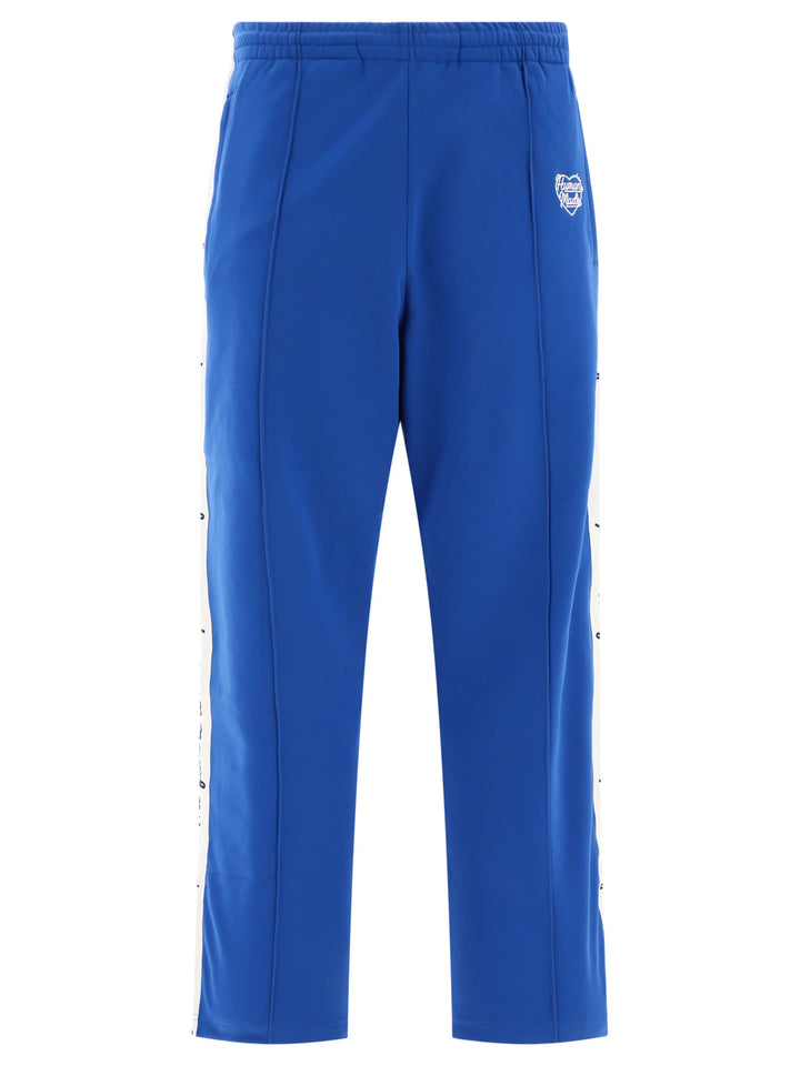 Track  With Logo Bands Trousers Blue