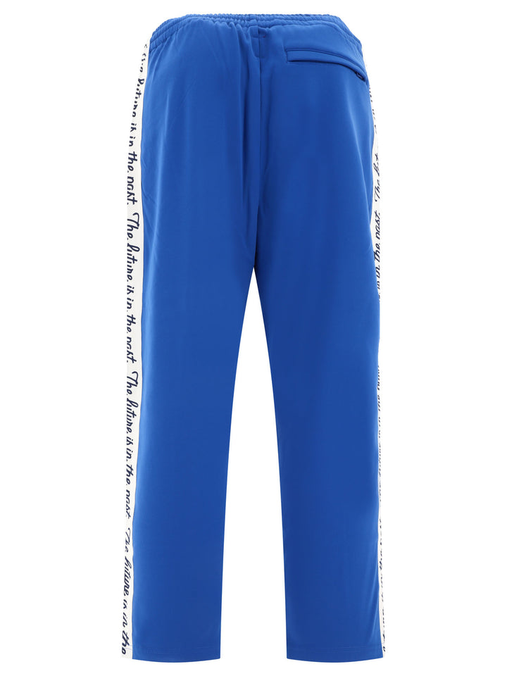 Track  With Logo Bands Trousers Blue