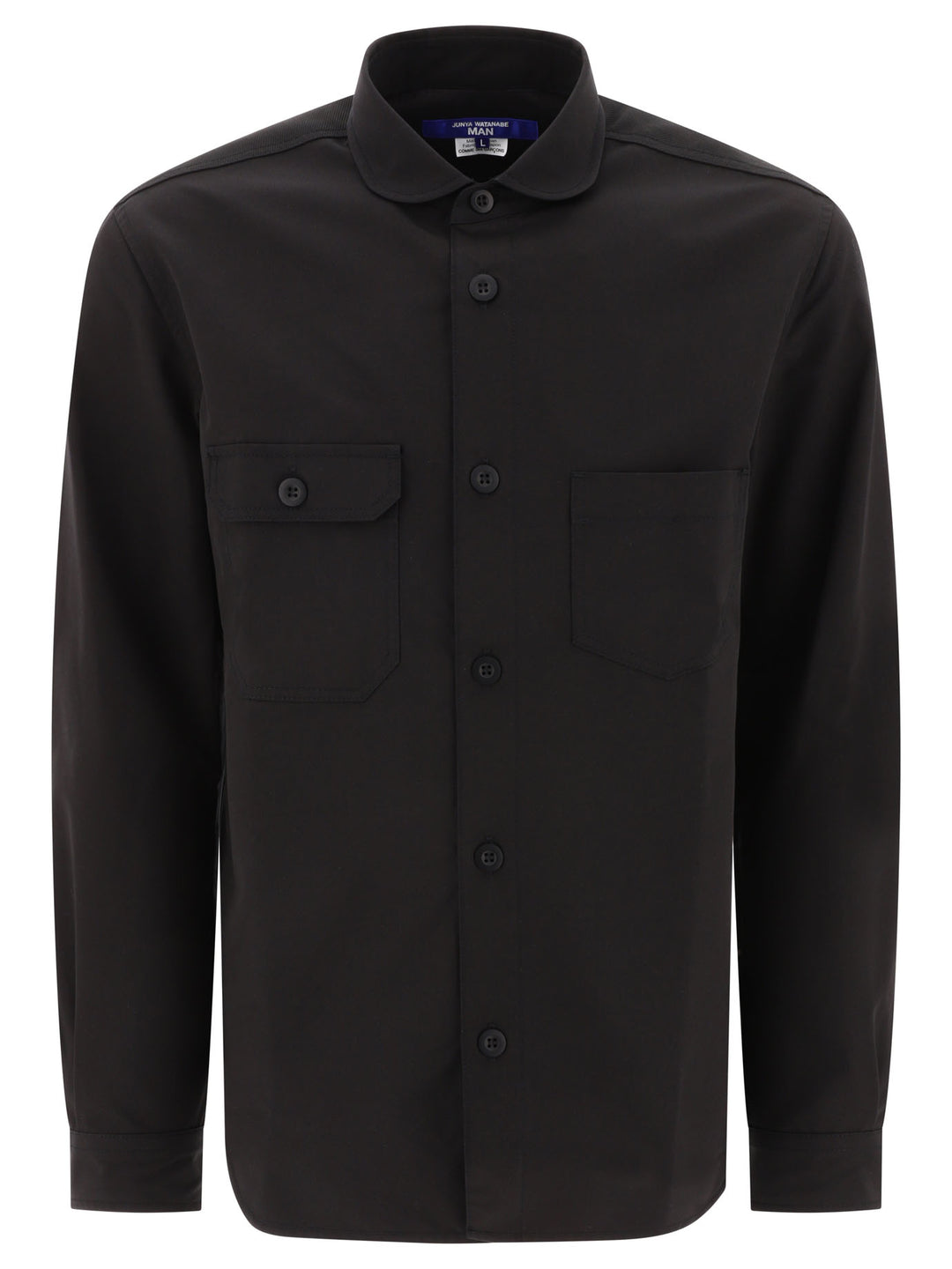 Patchwork Overshirt Jackets Black