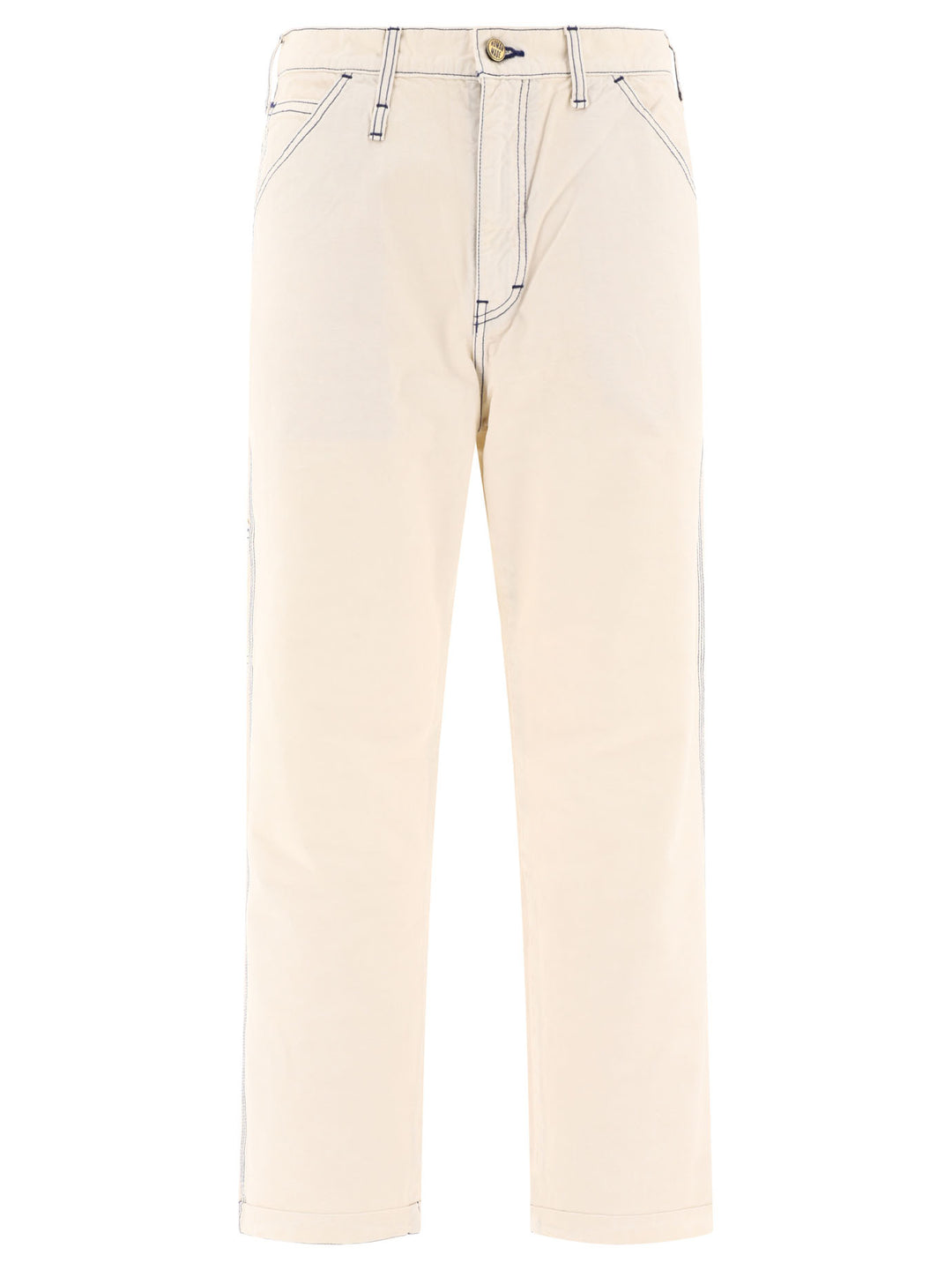 Garment Dyed Painter Trousers White