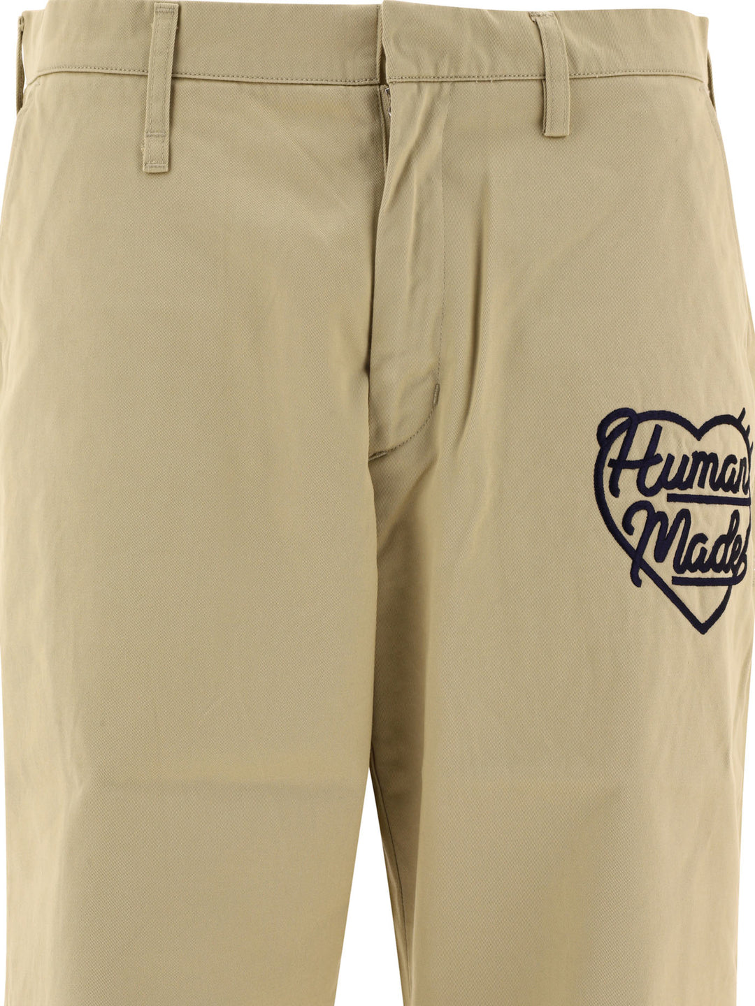 Chino  With Embroidered Logo Trousers Beige