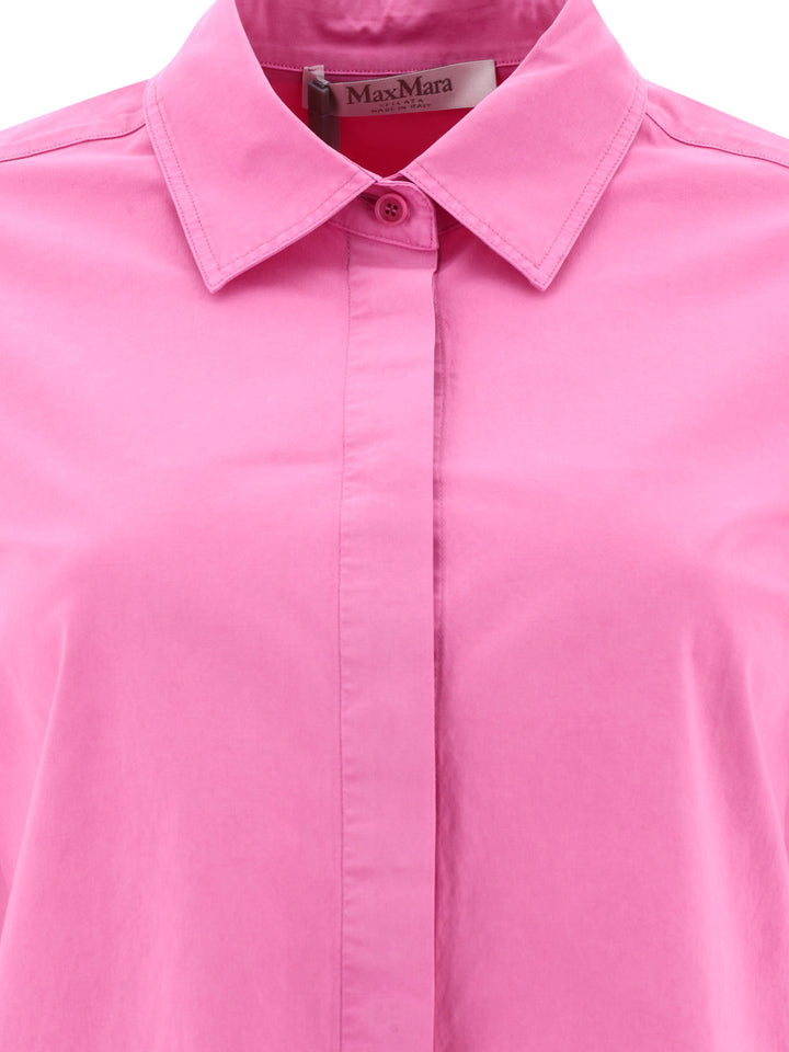 Stretch Canvas Fitted Shirt Shirts Fuchsia