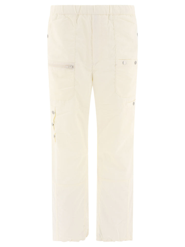 Nylon Cargo Trousers White