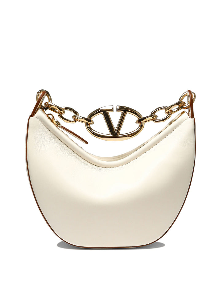 Mini Vlogo Moon Shoulder Bags White