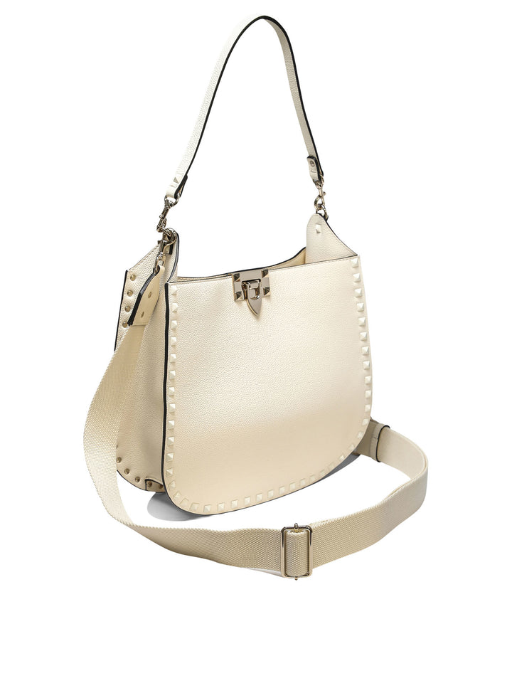 Hobo Rockstud Shoulder Bags White