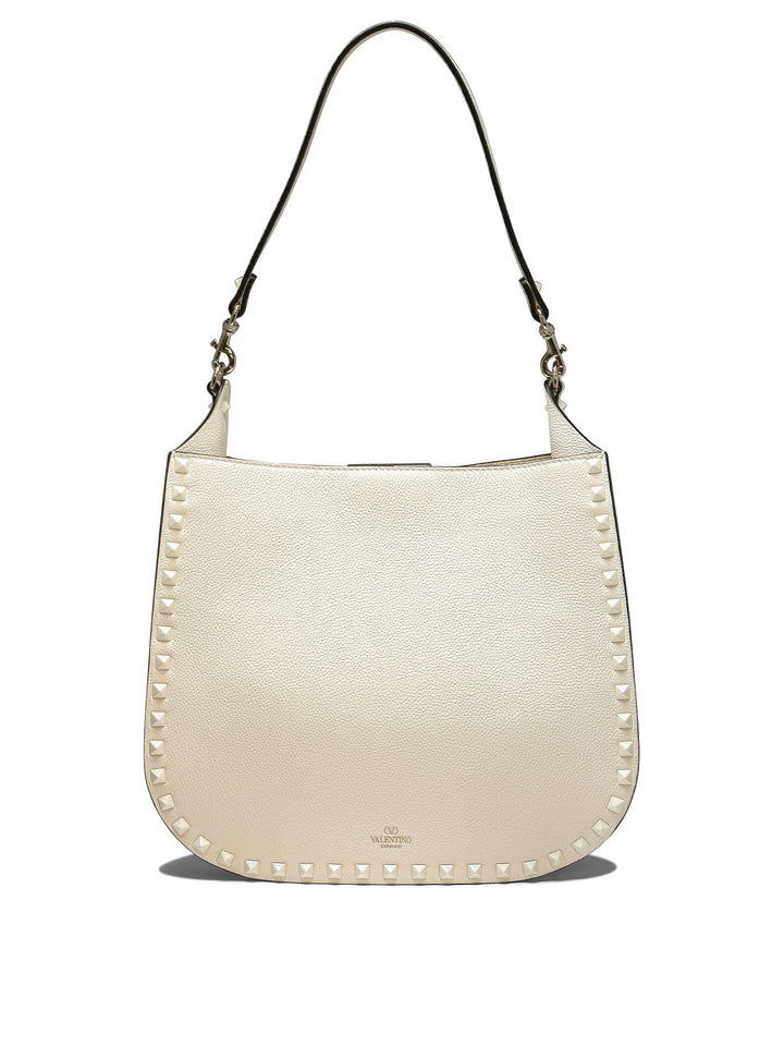 Hobo Rockstud Shoulder Bags White