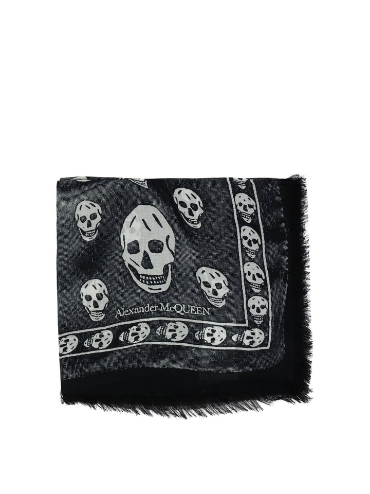 Skull Trompe L Scarves Black