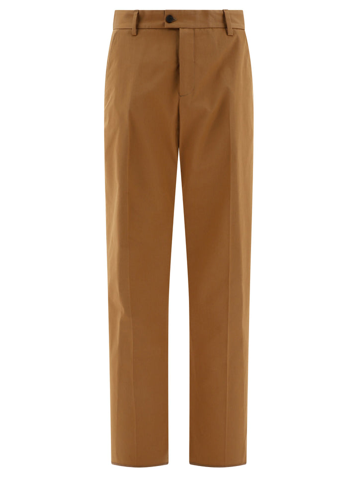 Tailored  With Back Logo Trousers Brown