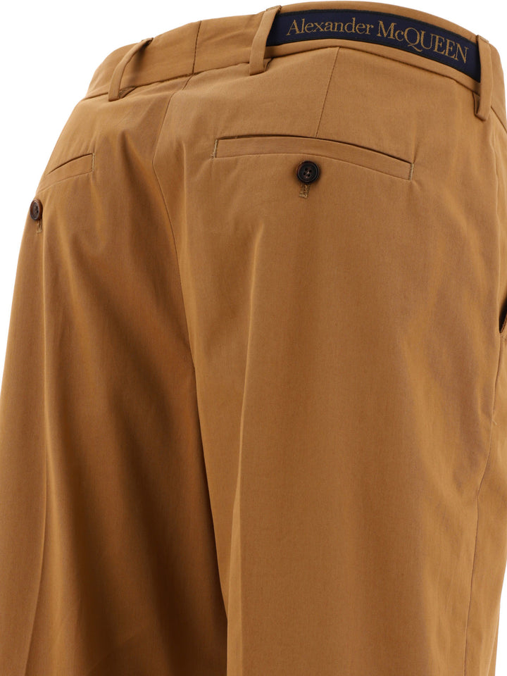 Tailored  With Back Logo Trousers Brown