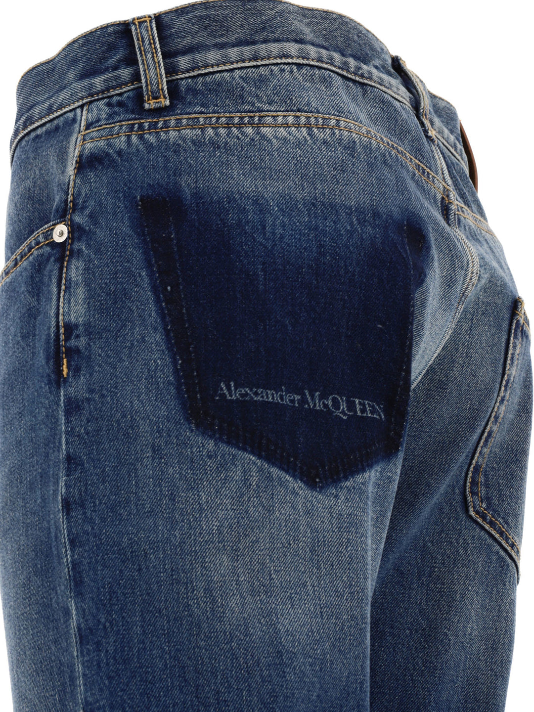 With Logo Detail Jeans Blue