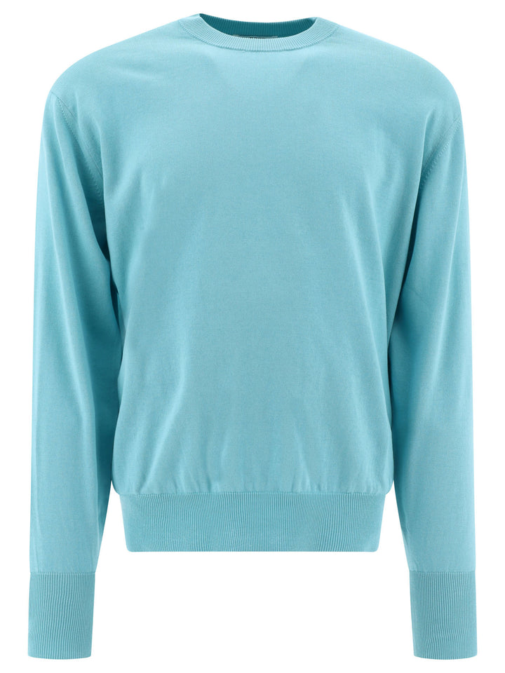 Cotton Sweater Knitwear Light Blue