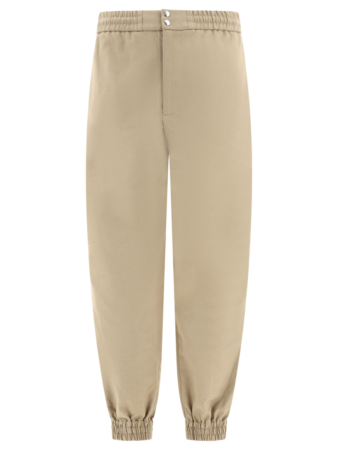 Press Stud Cargo Trousers Beige