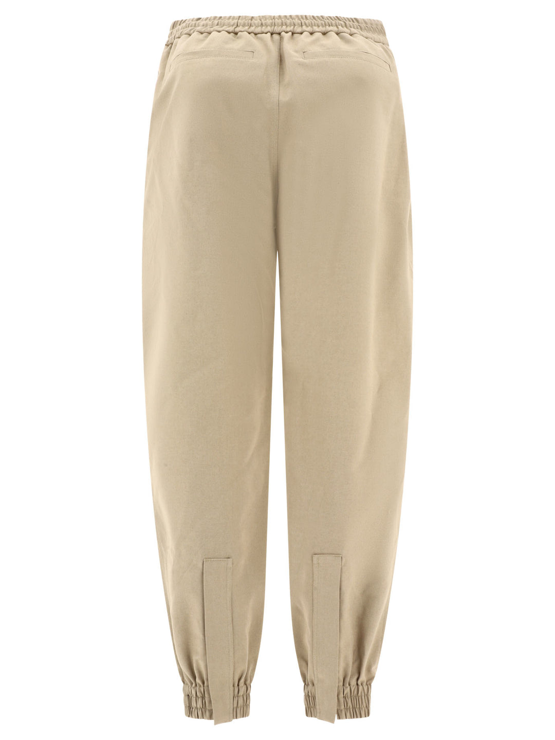 Press Stud Cargo Trousers Beige