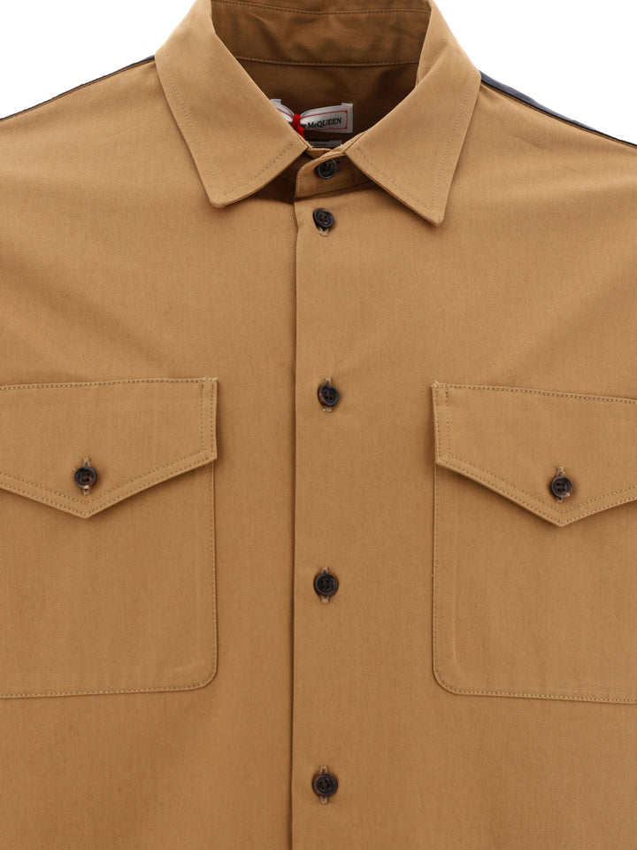 Overshirt Jacket With Logo Detail Jackets Brown