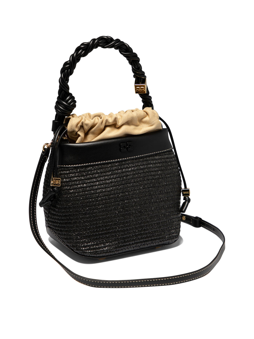 Bou Raffia Handbags Black