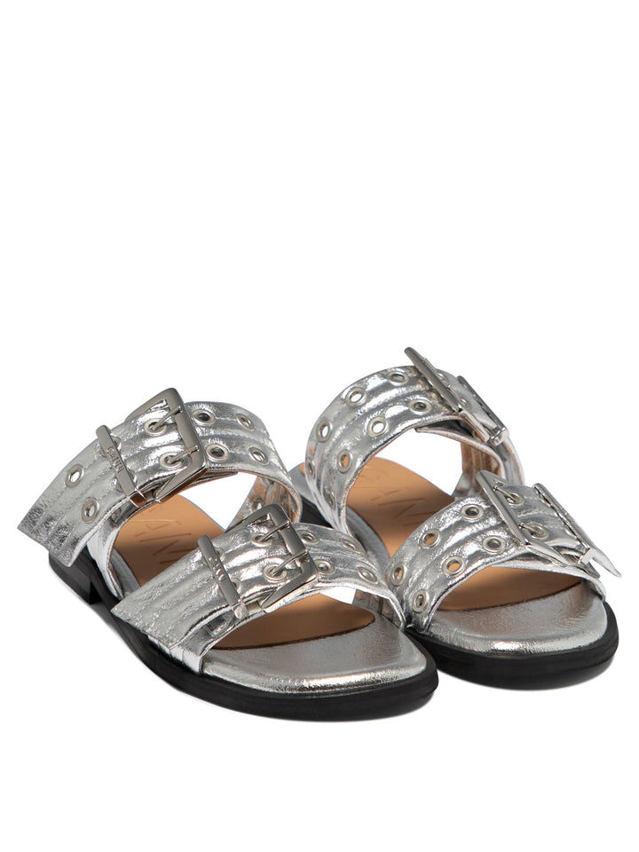 Buckle Sandals Silver