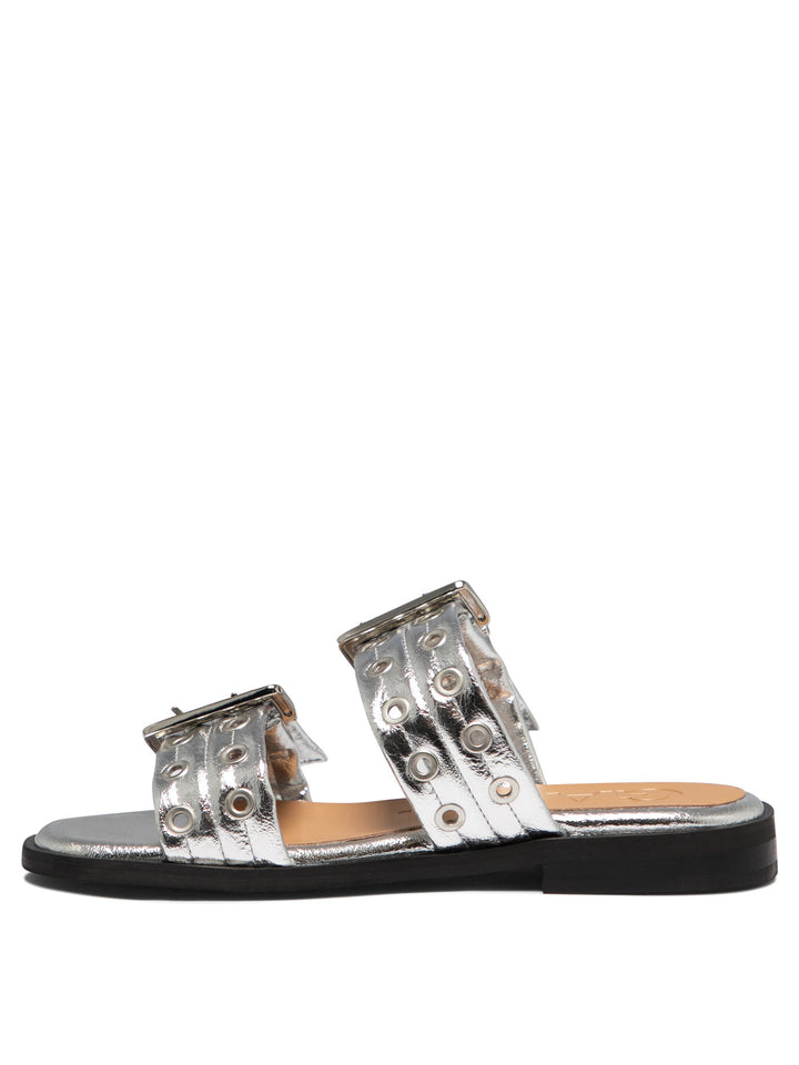 Buckle Sandals Silver