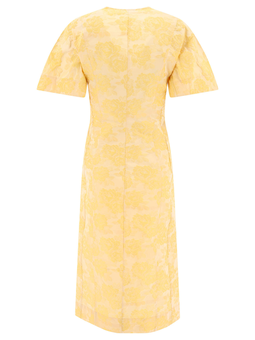 Botanical Jacquard Dresses Yellow