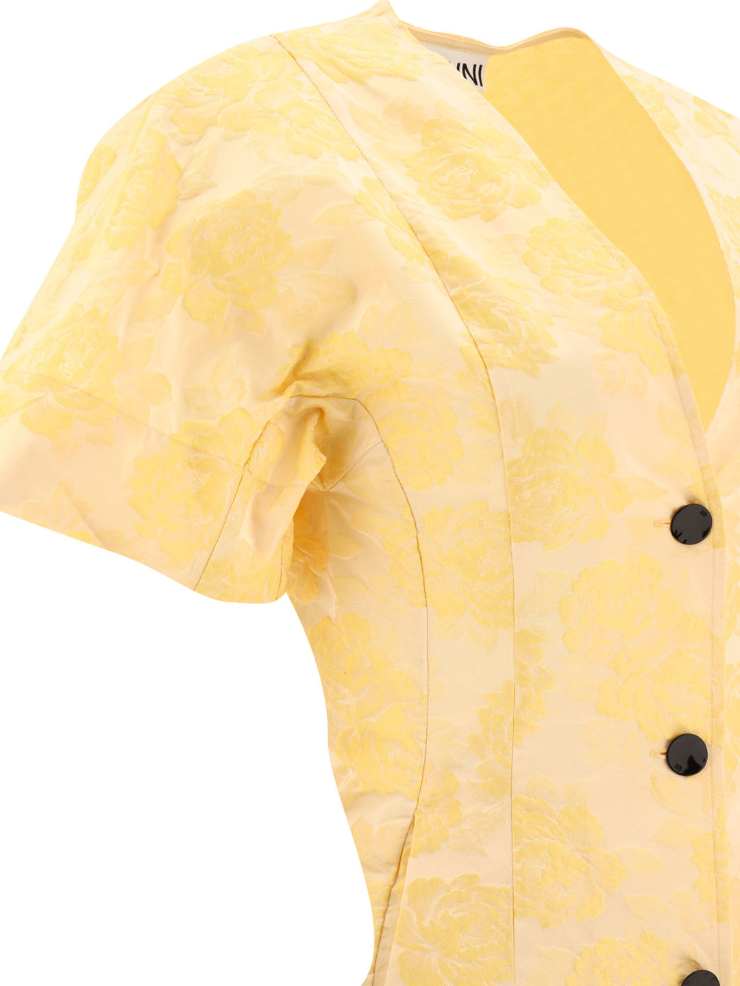 Botanical Jacquard Dresses Yellow