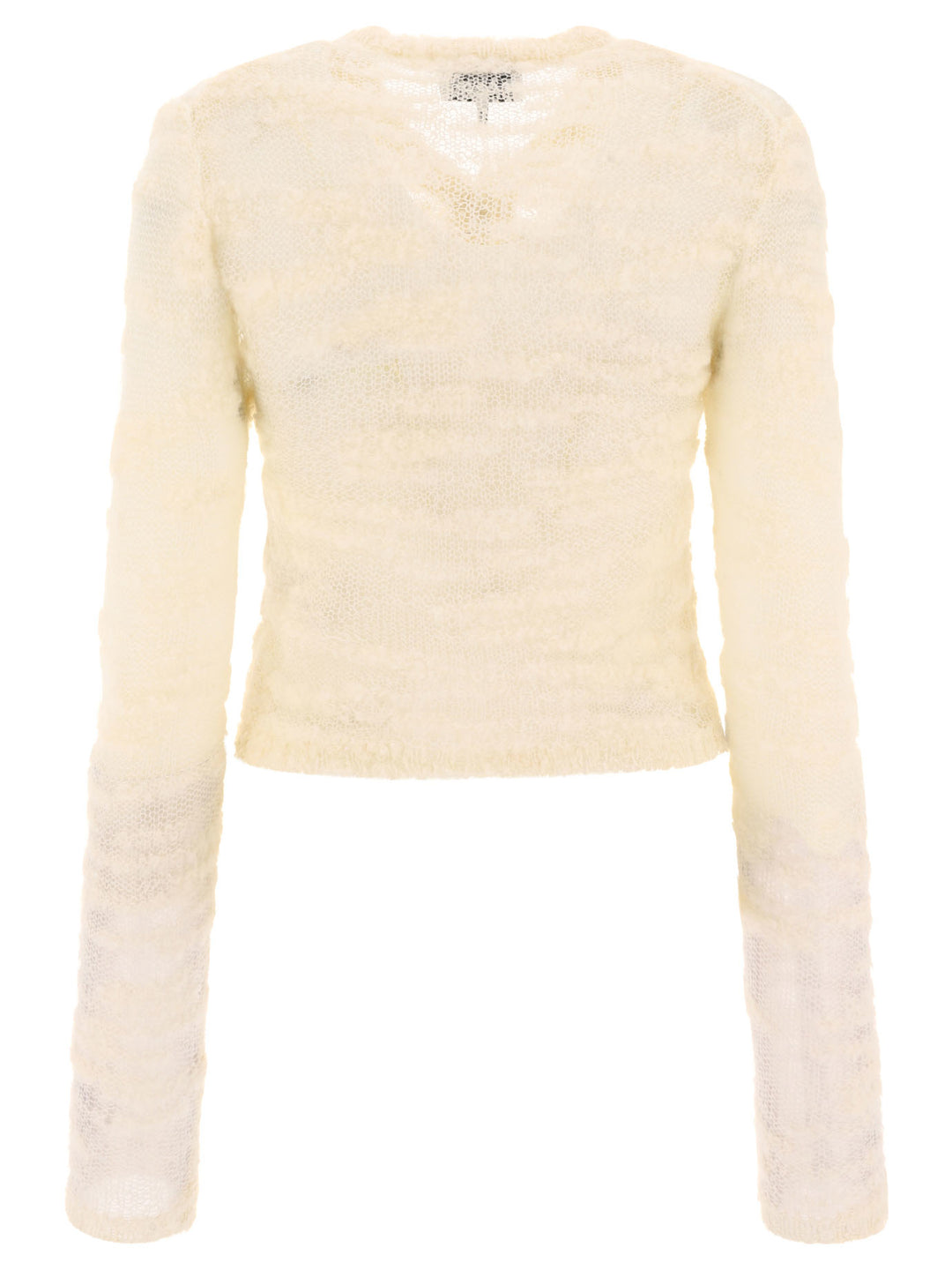 Alpaca And Mohair Boucle Cardigan Knitwear White