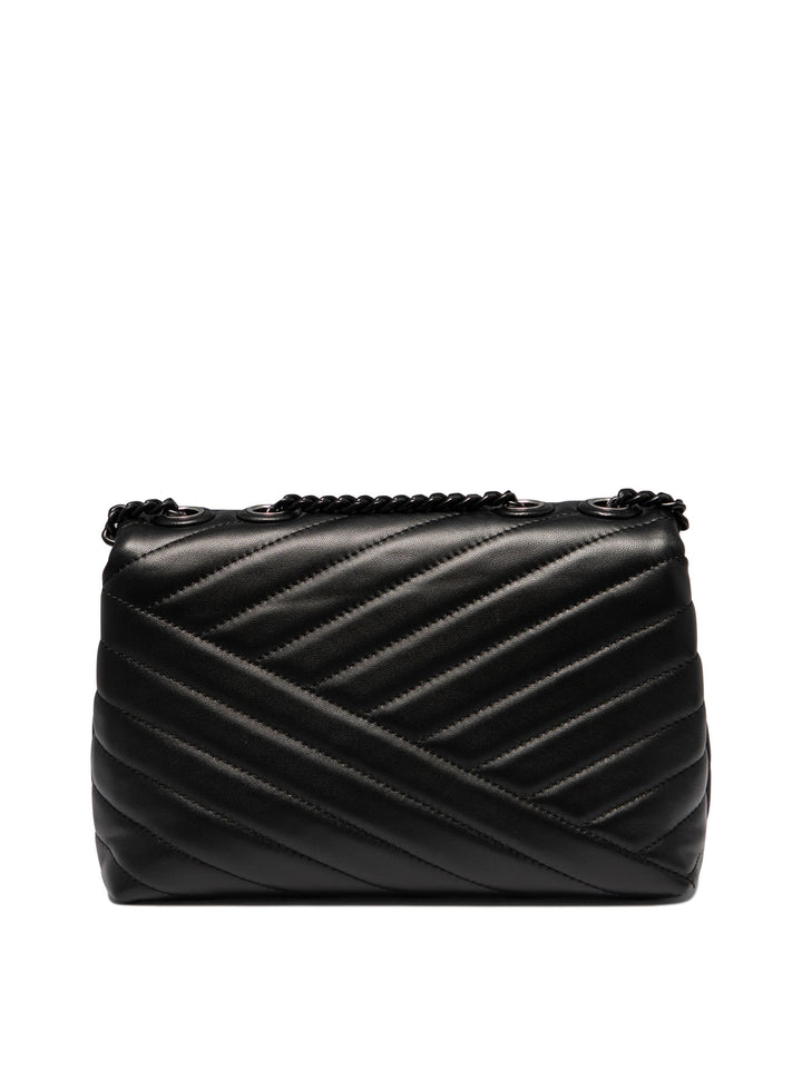 Kira Chevron Shoulder Bags Black