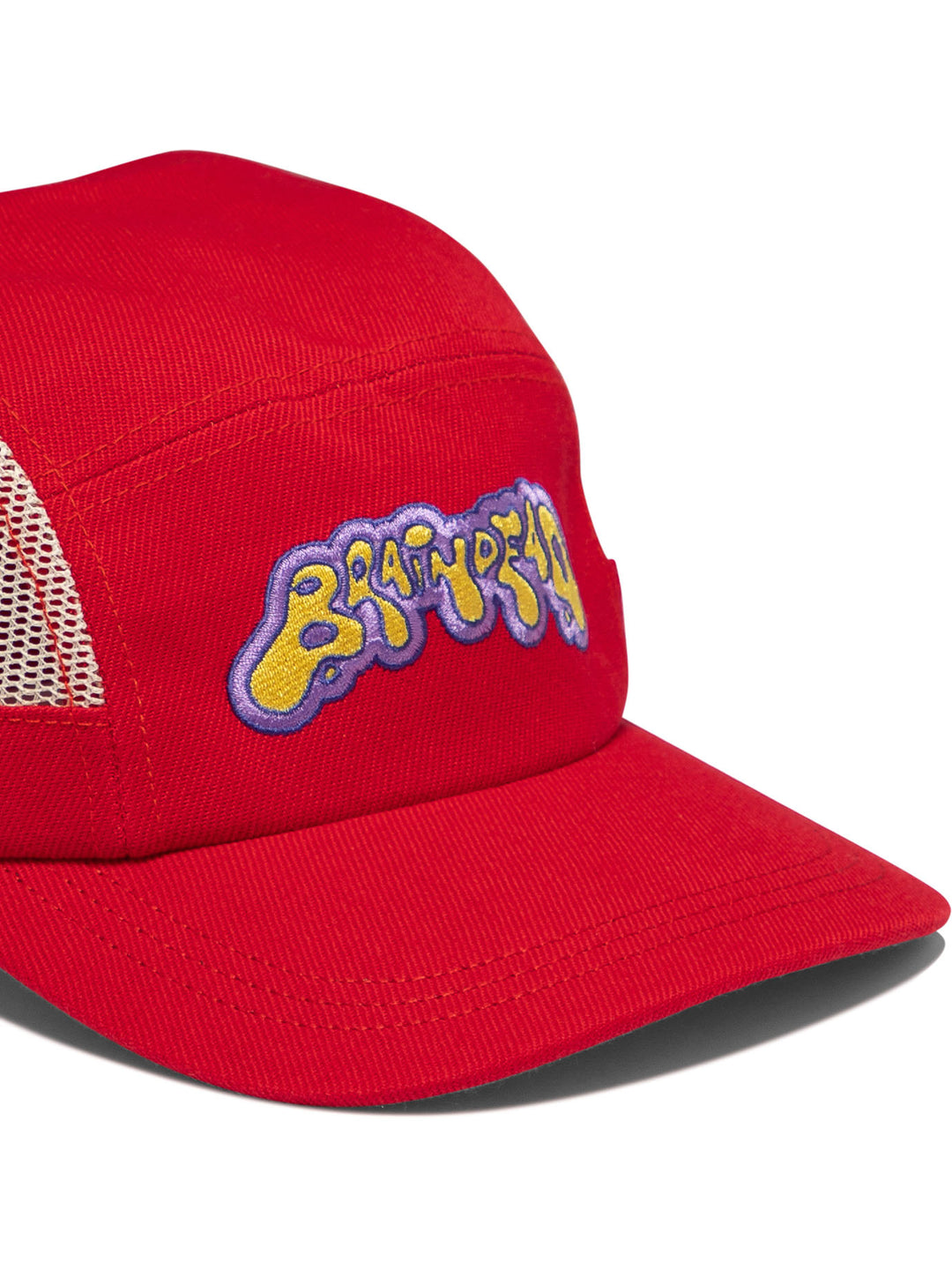 Cap With Mesh Panels Hats Red