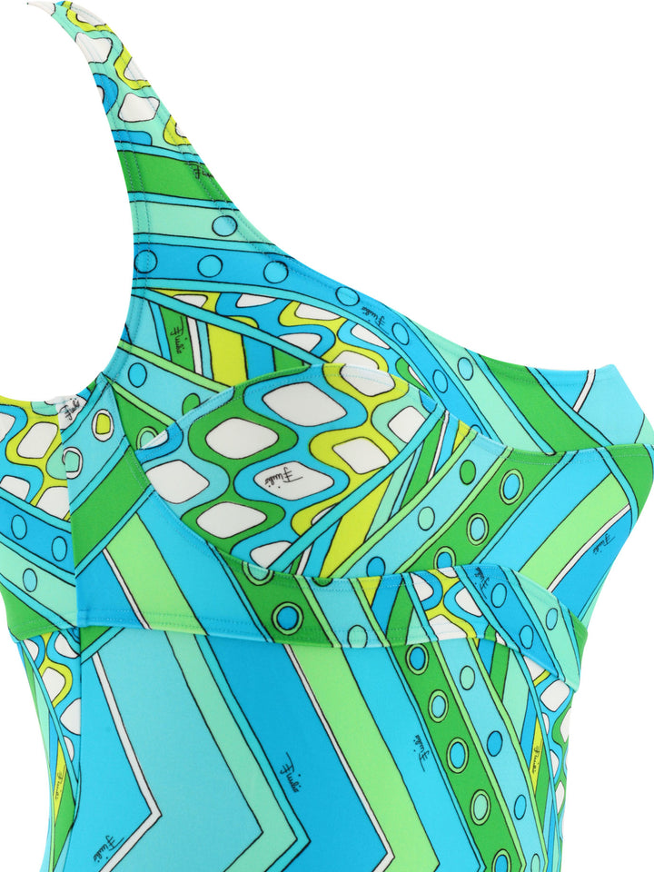 Swimsuit With Vivara-Print Costumes Light Blue