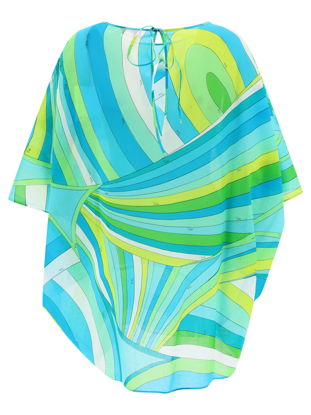 Iride-Print Kaftan Costumes Light Blue