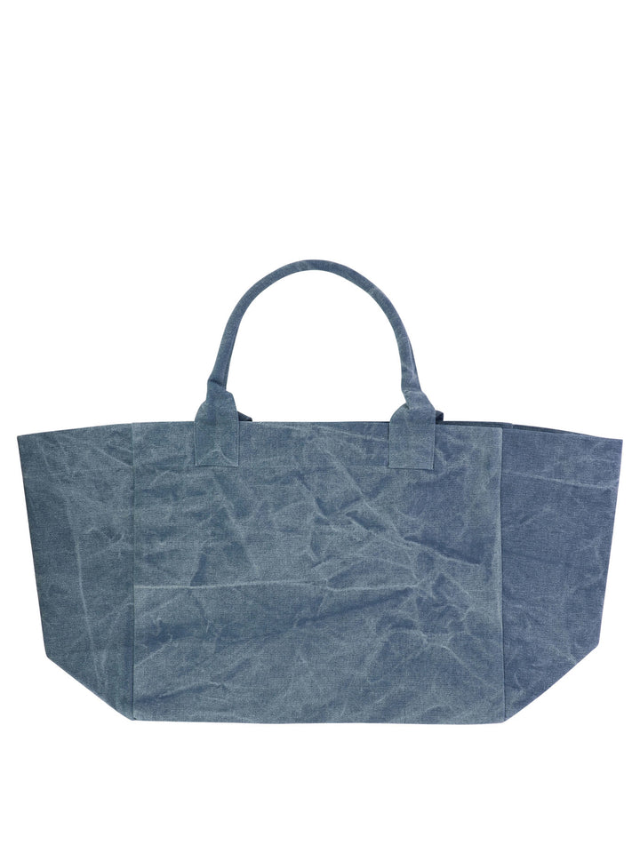 Oversize Canvas Tote Bag Handbags Blue