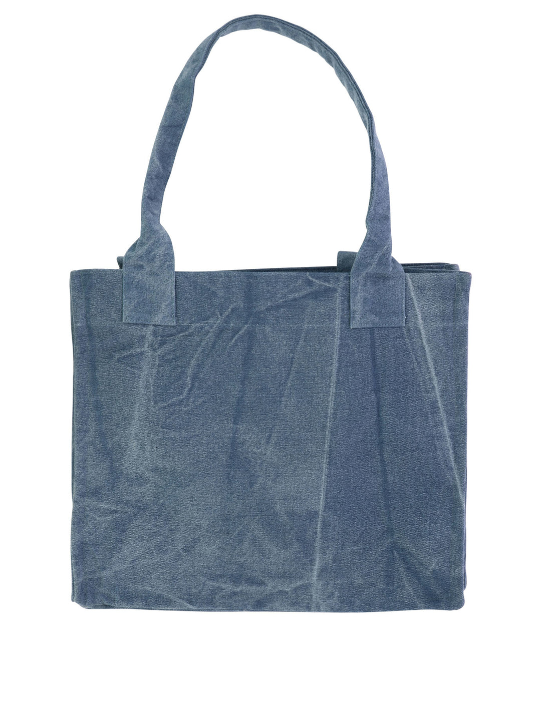 Oversized Tote In Canvas Shoulder Bags Blue