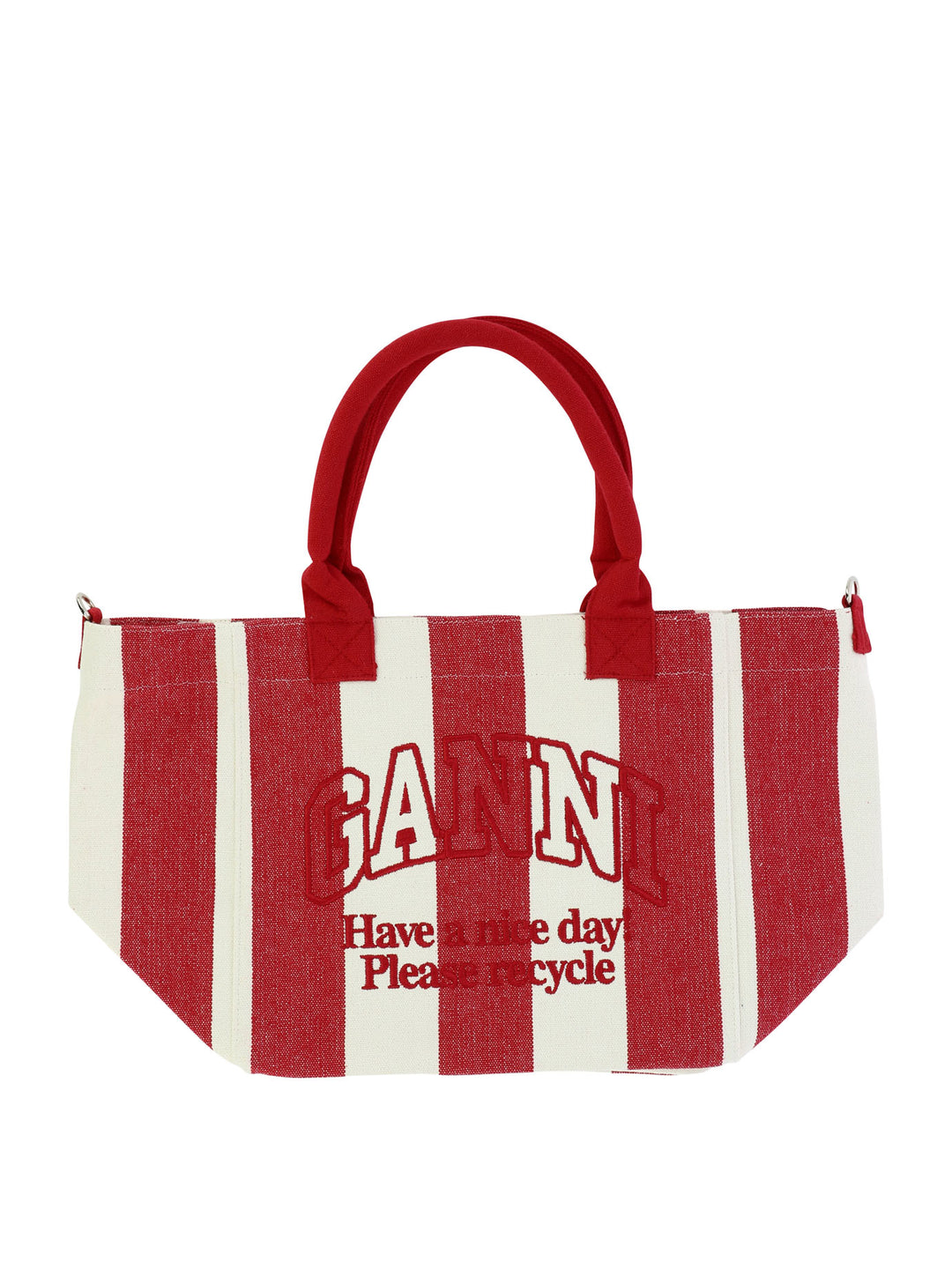 Striped Tote Bag Handbags Red