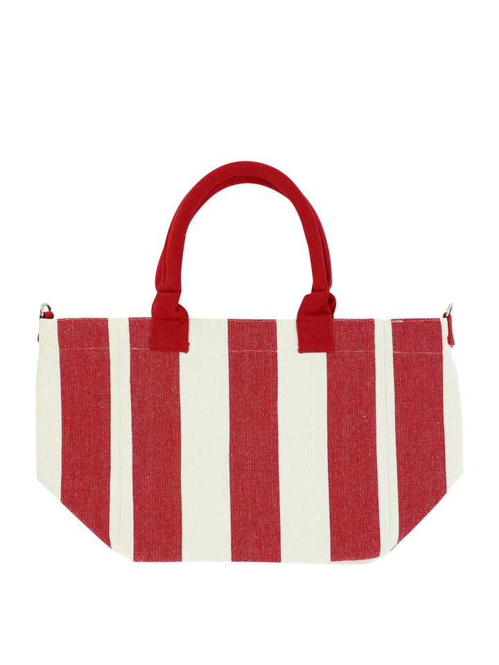 Striped Tote Bag Handbags Red