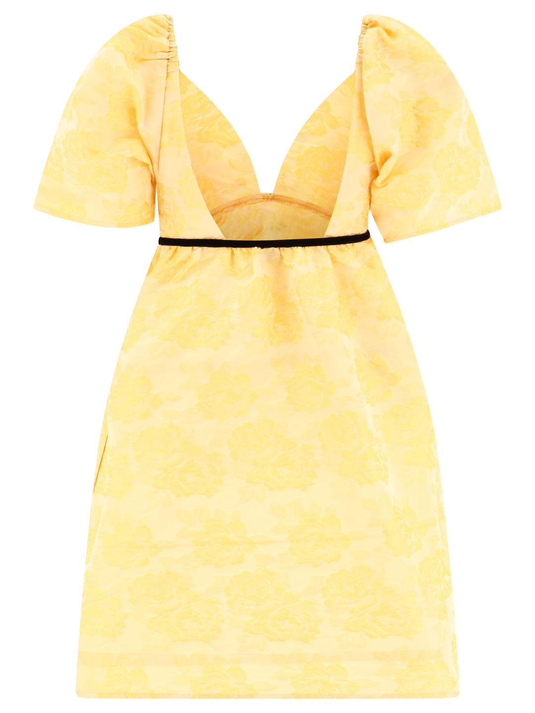 Botanical Jacquard Dresses Yellow