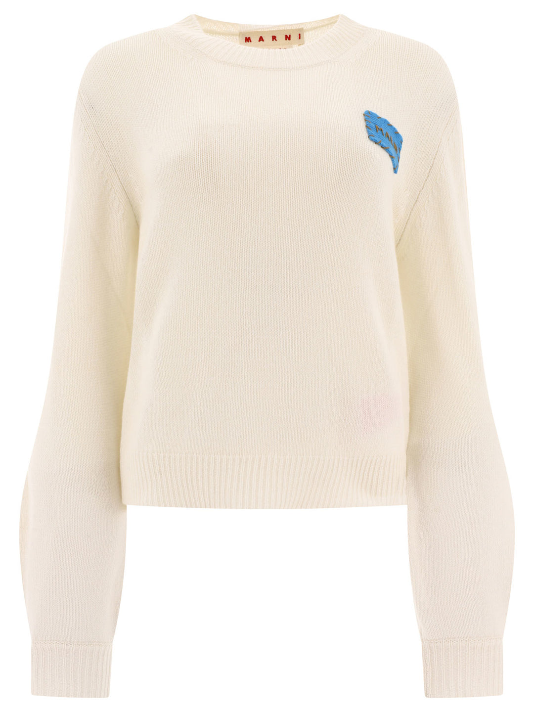 Cashmere Sweater With Patch Knitwear White