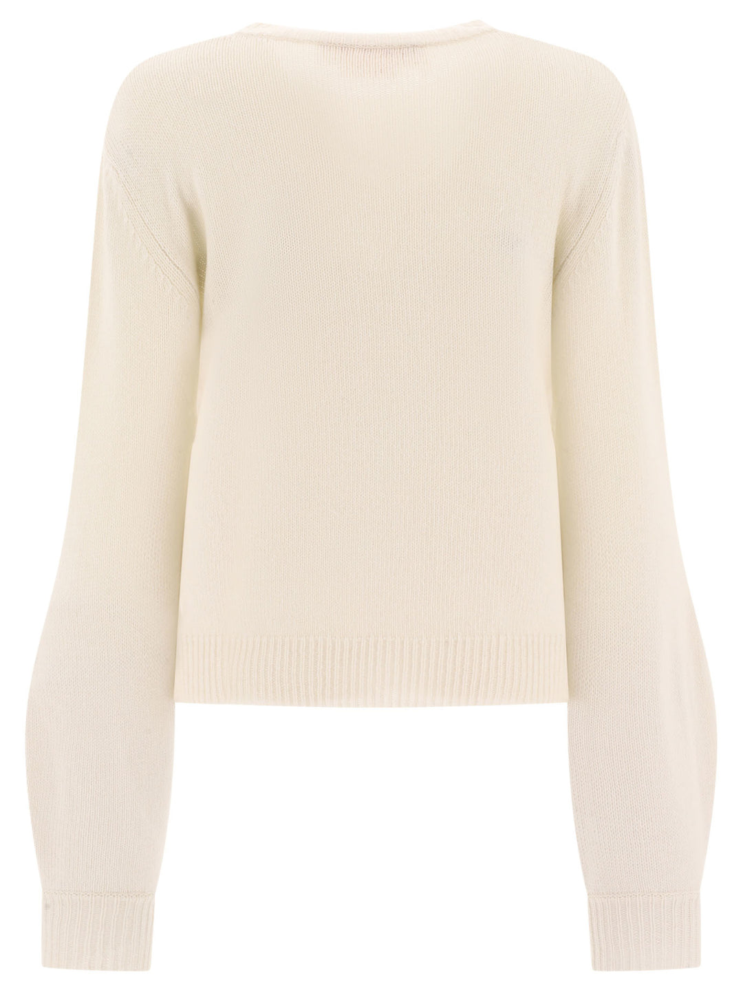 Cashmere Sweater With Patch Knitwear White