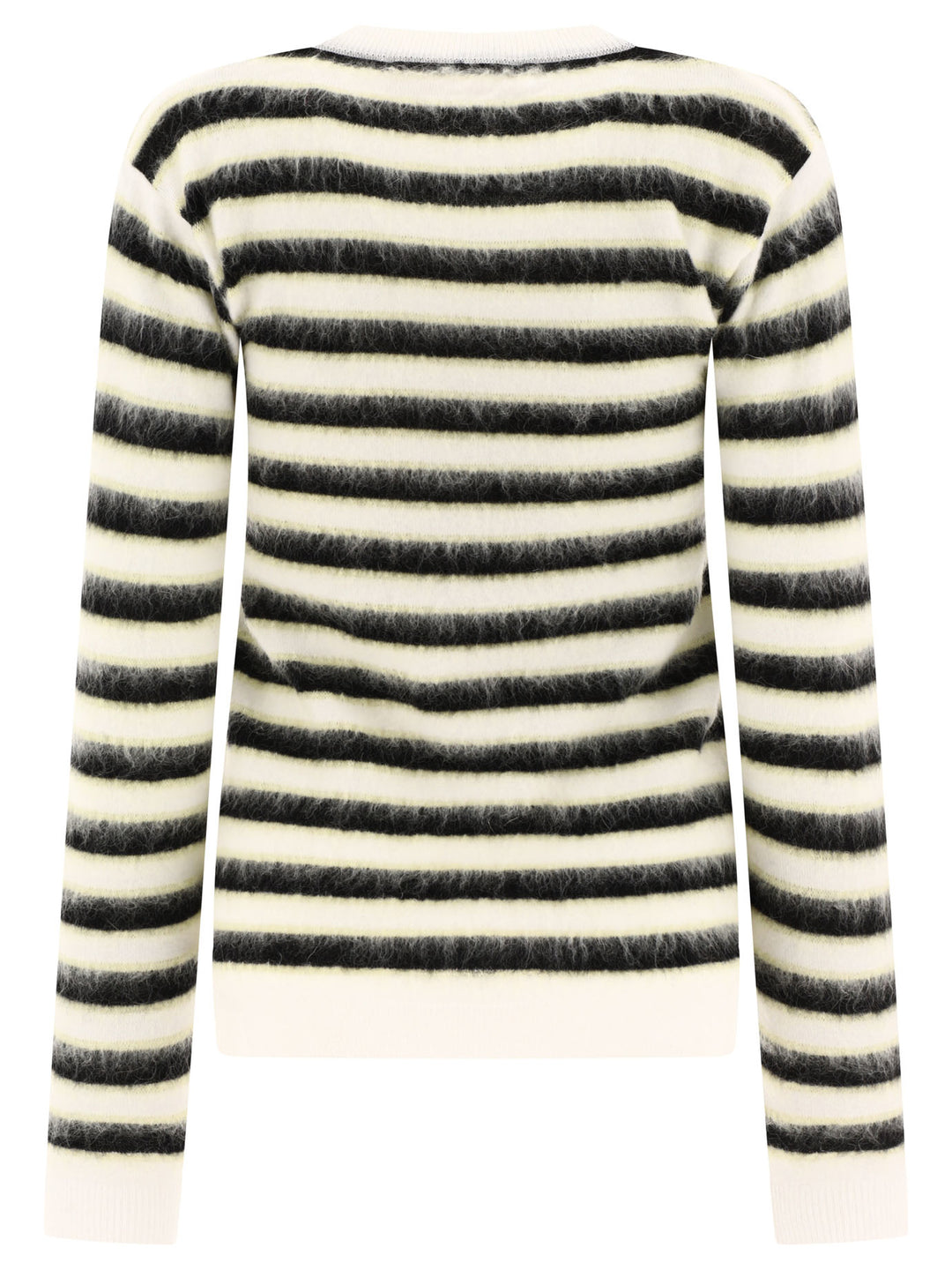 Striped Mohair Sweater Knitwear White