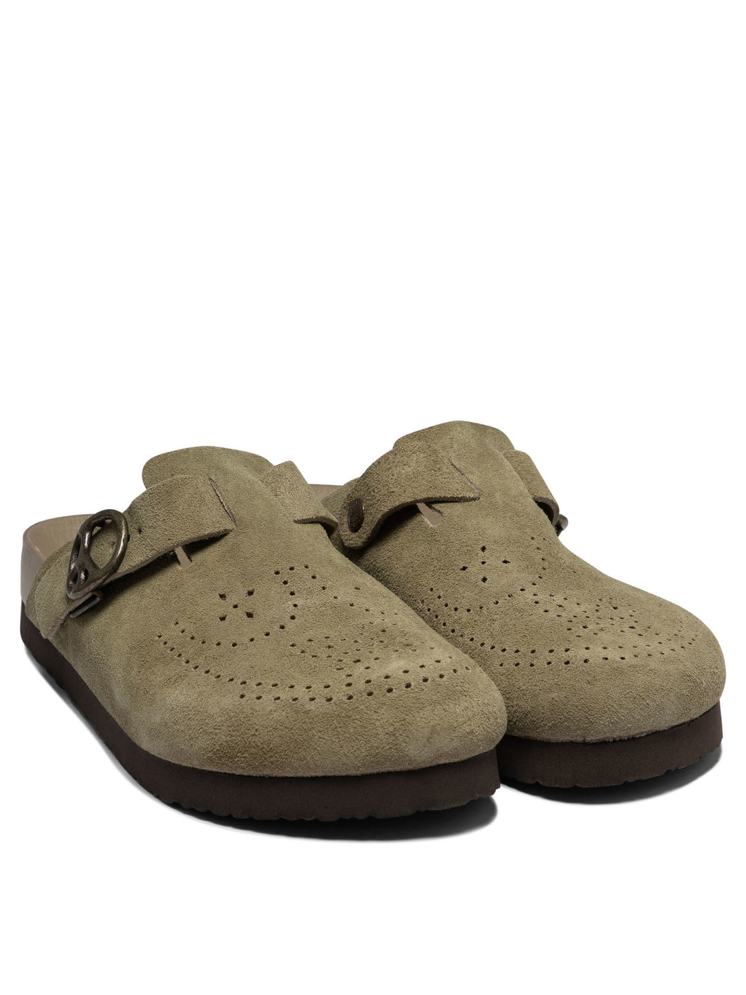 Suede Clogs Loafers & Slippers Green