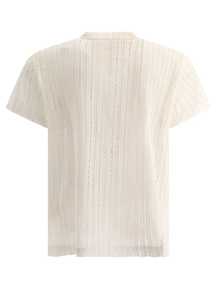 Meandering Lace Shirts White