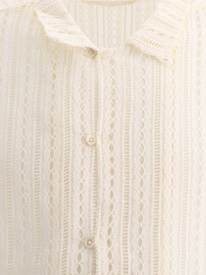 Meandering Lace Shirts White