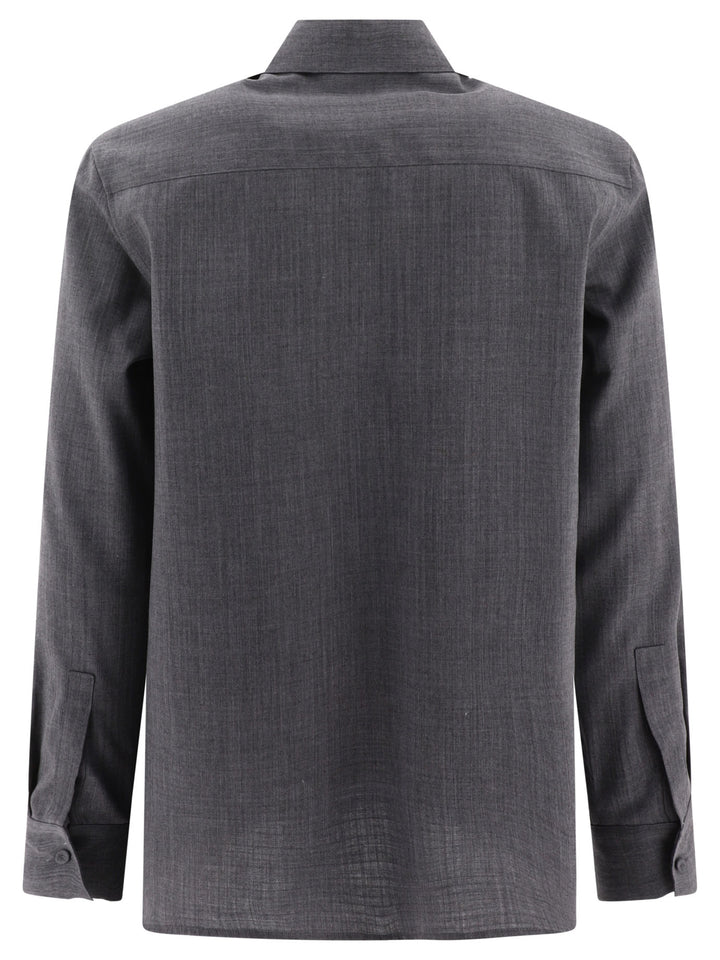 Wool Shirt Shirts Grey