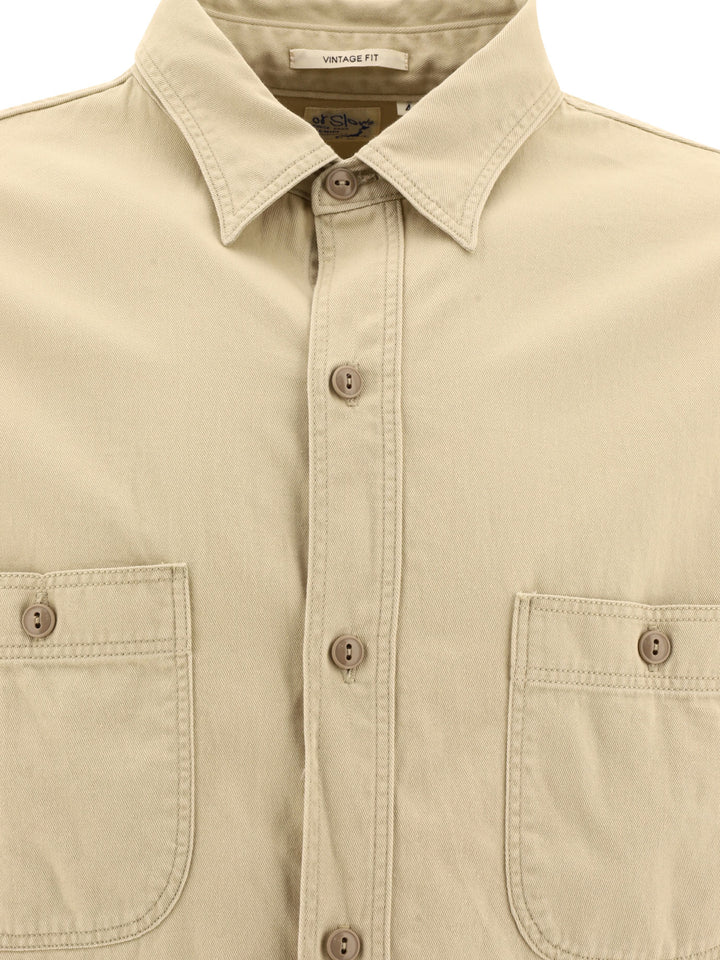 Twill Work Shirts Beige