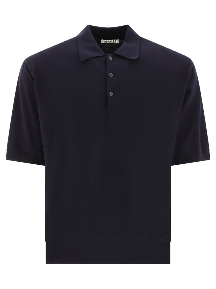 Super High Gauge Polo Shirts Blue