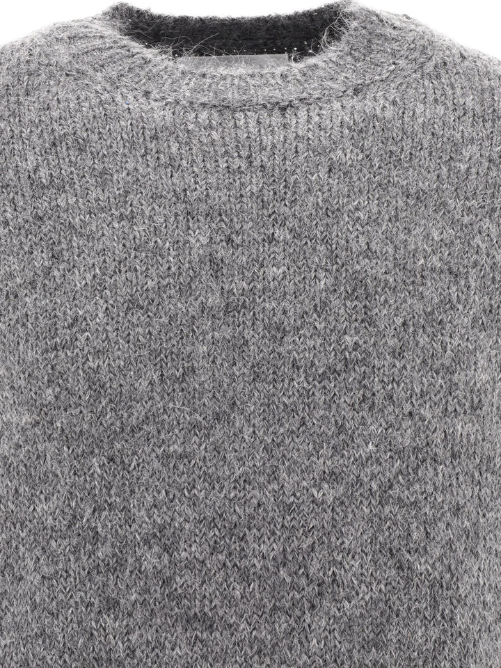 MéLange-Effect Sweater Knitwear Grey