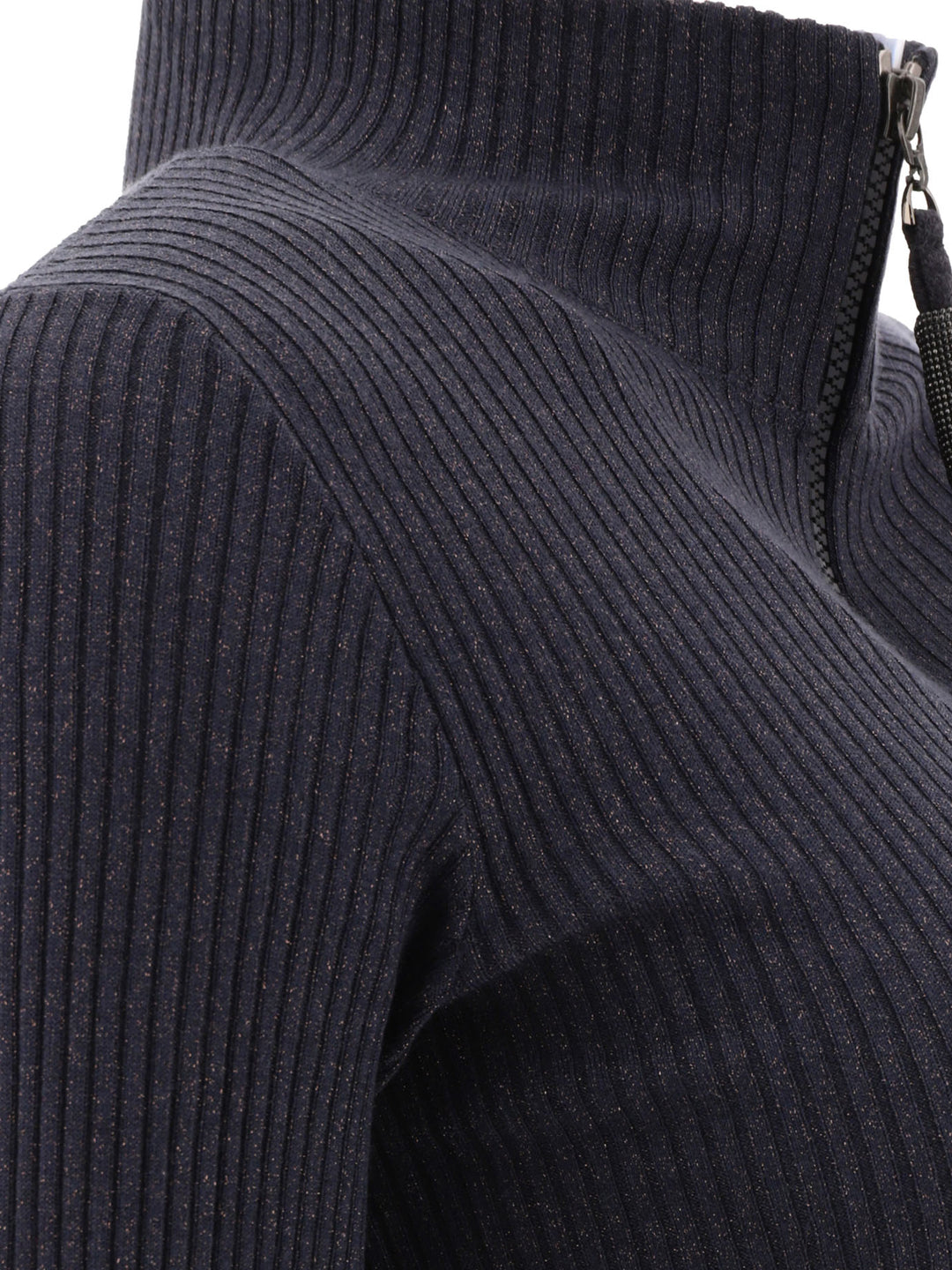 Cardigan With Lamé Details Knitwear Blue